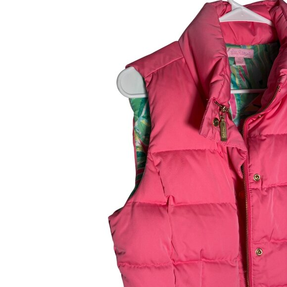 Lilly Pulitzer Pink Puffer Vest - Picture 3 of 8
